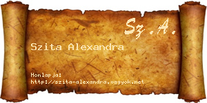 Szita Alexandra névjegykártya